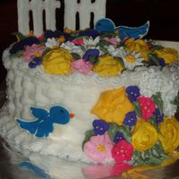 Course Ii Final Cake This was my final cake for Course II. I am happy with the way the basket weave came out!