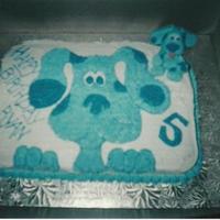 Blues Clues One of my very early on cakes. This is my 1st Blues Clues cake (I have done one more)...Chocolate cake, buttercream frosting and fondant...