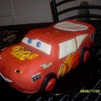 Lightning Mcqueen Cake Lightning McQueen 1st Birthday cake, personalized for the birthday boy.