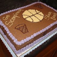 Basketball Awards Sheetcake Chocolate All natural colors by India Tree