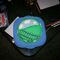 Train Track Cake I decorated this cake for a family members birthday. Thomas the train was later added to it.