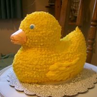 My Duck Cake this was my first try with a duck cake. I am terrible with the bill. any suggestions would be helpful.