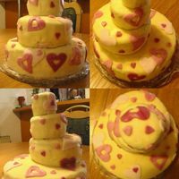 Triall Cake Made this cake for exercise...so i dont mess up the reall cake for my little sisters birthday...I almolst lost every single nerve i had:DIt...