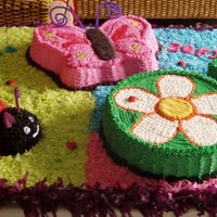 Lady Bugs And Butterfly PR almond cake, buttercream anf MMF accents. Thanks for looking