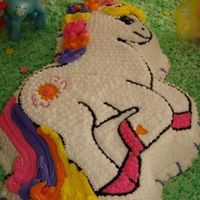 My Little Pony Thanks to my friend betty25 for the cake pan. Vanilla cake with buttercream. Thanks for looking and leave your comment.