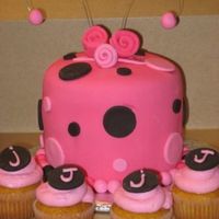 Birthday Cake With Cupcakes 