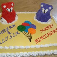 Teddy Bear Birthday This was the cake for my daughter and friend's birthdays.