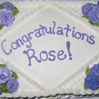 Roses' Bridal Shower Cake all buttercream frosting