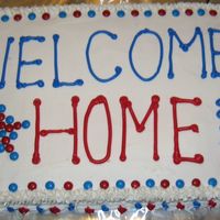 Welcome Home Cake a welcome home cake for a soldier returning from Afghanistan, used mini m&ms for the dots