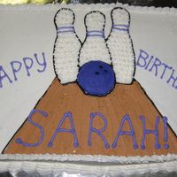 Bowling Birthday Cake party at the bowling alley! a simple design but ...