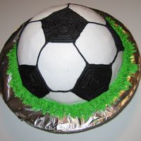Soccer Ball Cake used the bake'n'fill round pan, it was a trick to get the pattern right but it worked!