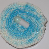 Baby Bottle Cupcake cupcake, buttercream, blue sugar sprinkles