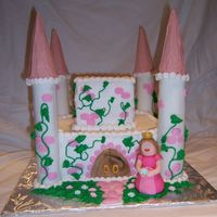 My First Castle!!! b/c with fondant accents.