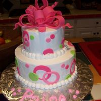 Birthday b/c with fondant accents.