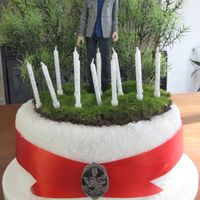 Twilight-Edward Cullen Cake made for my 12 yeard daughter's birthday....can't tell in the pic but the cake sparkled with sugar crystals and it bled red...