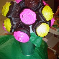 Cupcake Boquet my first attempt at a cupcake boquet - made for my grandma's birthday. We "lost" a cupcake on the way to her house. I was...