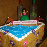 Diamond's Luau Fondant flowers and BC