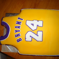 Kobe Bryant Jersey Fondant. and frosting details