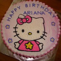 Pink Hk BC; I used the piping gel technique for the image and wilton color mist