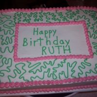 Pink And Green Cornelli White cake with BC