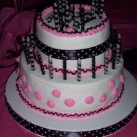 Pink And Black Polkadots 