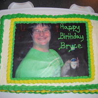Edible Image Cake brother in-laws birthday, picture from trip to NYC