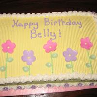 Simple Flower Cake I made this for a birthday girl named Isabelle (nicknamed Belly). She was turning two, and her parents were having a family get-together....