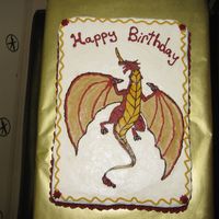 Bakugan Drago I made this cake for my son, using the frozen buttercream transfer method. I actually freehand sketched the dragon because I couldn't...
