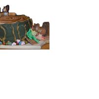 Squirrels On A Tree Stump This is a birthday cake I made for my brother-in-law. He hates red squirrels, so I made the cake into a tree stump, and added plastic...