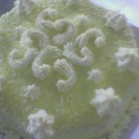 Butter Cream Sponge Lemon butter cream sponge, sprinkled with shredded coconut.