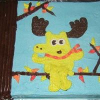 Moose A. Moose All BC except for the tree (chocolate icing). Hand drawn Moose A. Moose from Noggin