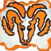 Daughters School Mascott This is a cupcake cake. I had to free hand this. So, I was a bit off but the kids loved it. It was auctioned off at my daugthers basketball...