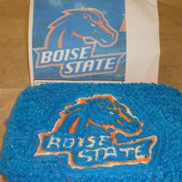 Bsu Cake I made this cake for my husband's BSU (Boise State University) watching party. It's all buttercream (obviously) and was done semi...