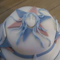 Art Deco Cake close up of face on top