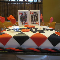 King And Queen Cake for my co-worker's daugher copied from a picture that she sent to me