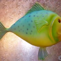 Fish Cake The fish cake I made in Bronwen Weber's Airbrush/Sculpting class. What a fantastic experience! First time Airbrushing