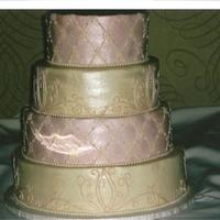 Pink Fantasy Bride wanted this in a pale pink with white and scroll work. There is a glare from the camera on this though. I found this one a bit...