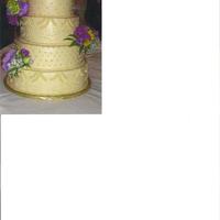 Ivory Wedding Cake With Real Flowers Ivory buttercream cake that was strawberry and chocolate each layer with white chocolate mousse filling. I was worried that this wouldn&#...