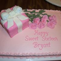 Sweet Sixteen Oops! I forgot to take the tissue out of the bow before taking the picture.