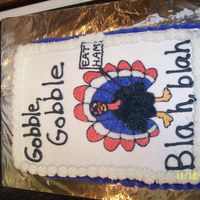 Turkey Cake just a small cake for thanksgiving taken froman idea of another cc'er