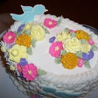 Course Ii A little closer shot of the flowers on top. I see where I could have added more leaves..but, I am a work in progress....