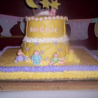 My First Tiered Cake For A Friend's Baby Shower The top tier is white cake with Strawberry cream, the middle is chocolate / chocolate and the base is yellow.. I used RBC for the first...