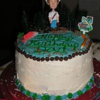 Fisherman Birthday Cake I made this cake for my dad who is a big fisherman. All my life "fishing" has played the main theme in all his brithdays but I...