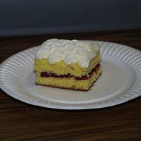 Lemon Raspberry Petit Fours Lemon Pound cake with Raspberry filling and buttercream icing. All recipes are credited to CC members and assembled by me. Thanks so much...