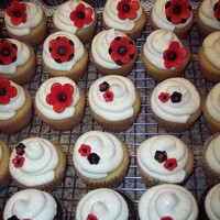 Red/white/black Bridal Shower Cupcakes Cupcakes made for a bridal shower.