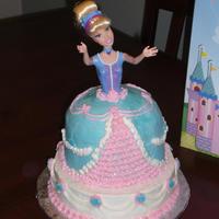 Amelia's 4Th Birthday My daughter's birthday cake. The cake fell apart a bit when I pushed the doll in, but it patched up ok and she thought it was...