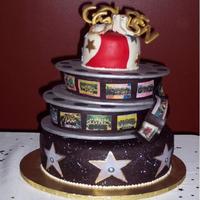Hollywood Themed Banquet Cake This is the cake I made for my daughter's drill team banquet. We did a red-carpet/Hollywood theme, and this is the design I came up...