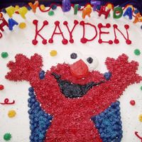 Elmo Bday Cake Inspired by Elmo Cake I saw on a kids Bday Website. This is my first Bday Cake. I am happy with it.