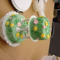 Wilton Iii-Finale My tiered cake for Wilton III. I love the brush embroidery look.