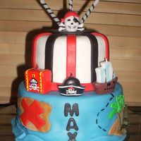 Pirate Treasure Map for a boy's 7th birthday. order request for a red and black pirate cake featuring a treasure map but also to incorporate blue. this is...